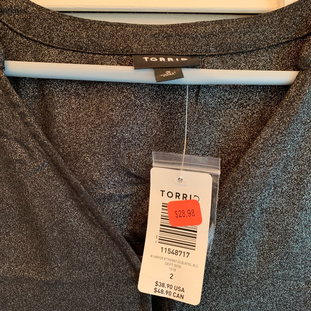 Blouse gray, new with tags